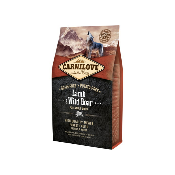  Carnilove Hundefoder Voksen Kornfri - Lam og Vildsvin 4 kg